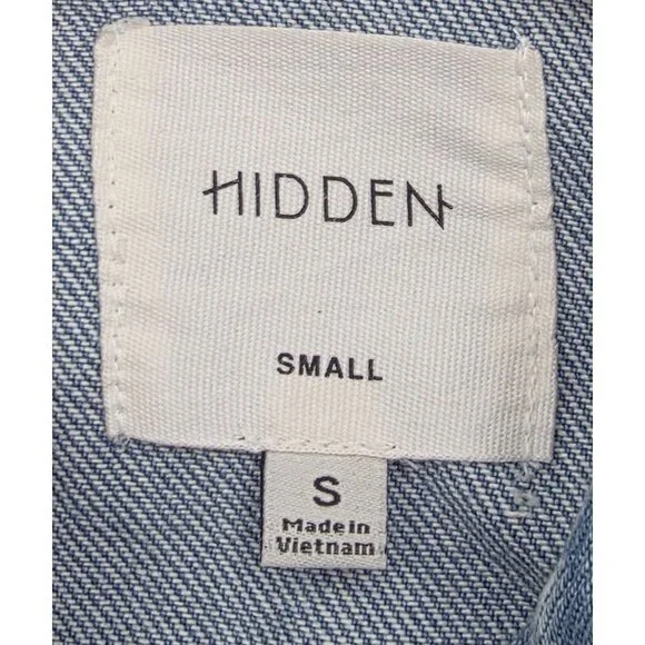 Women's - Hidden Distressed Denim Jacket, Size Small - Picture 7 of 11